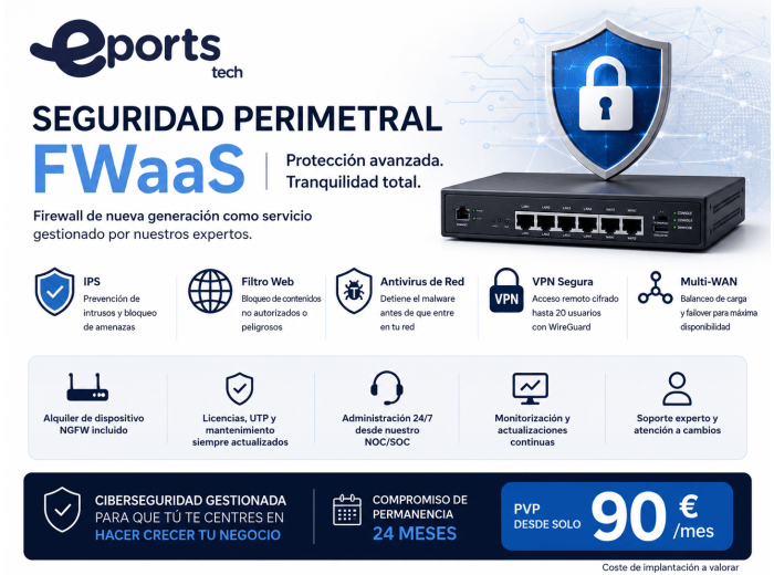 Firewall con conexión a Eports Tech